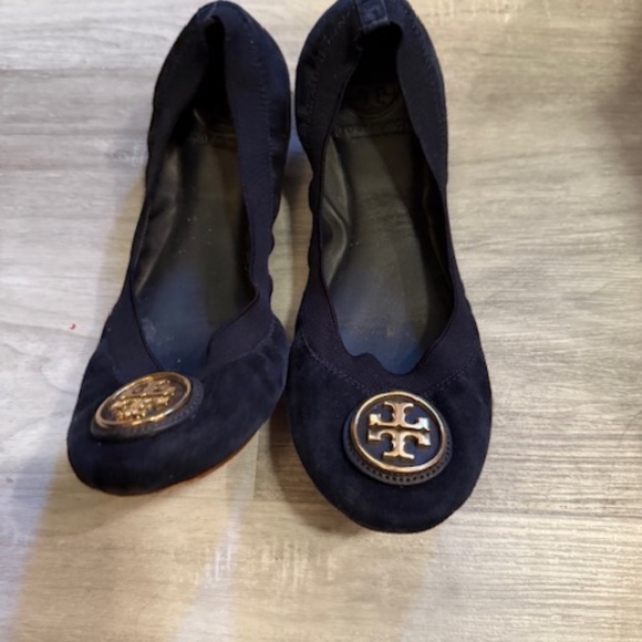 Tory Burch Shoes - Navy Suede Tory Burch ballet slip ons 7.5
